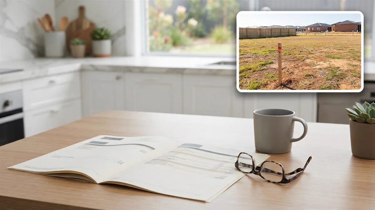 A council rates notice on a kitchen table with a pen resting on the land value line